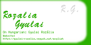 rozalia gyulai business card